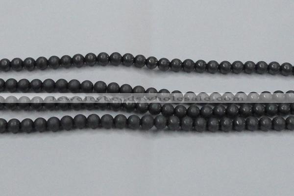 CHE404 15.5 inches 8mm round matte hematite beads wholesale