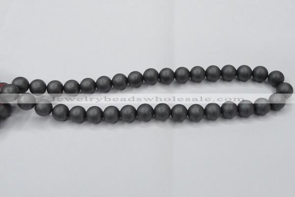 CHE405 15.5 inches 10mm round matte hematite beads wholesale