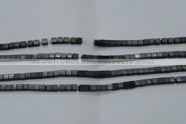 CHE415 15.5 inches 2*2mm cube matte hematite beads wholesale