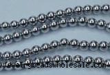 CHE422 15.5 inches 3mm round plated hematite beads wholesale