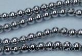 CHE423 15.5 inches 4mm round plated hematite beads wholesale