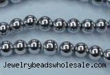 CHE425 15.5 inches 8mm round plated hematite beads wholesale