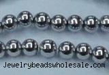 CHE427 15.5 inches 12mm round plated hematite beads wholesale