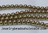 CHE431 15.5 inches 3mm round plated hematite beads wholesale