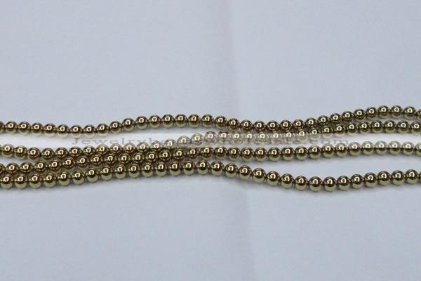 CHE433 15.5 inches 6mm round plated hematite beads wholesale