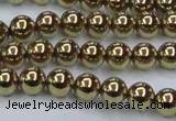 CHE434 15.5 inches 8mm round plated hematite beads wholesale