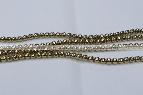 CHE434 15.5 inches 8mm round plated hematite beads wholesale