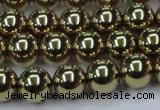 CHE436 15.5 inches 12mm round plated hematite beads wholesale