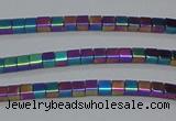 CHE453 15.5 inches 2*2mm cube plated hematite beads wholesale