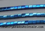 CHE455 15.5 inches 2*2mm cube plated hematite beads wholesale