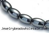 CHE51 15.5  inches 5*8mm rice shape hematite beads Wholesale