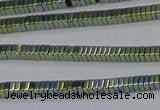 CHE560 15.5 inches 1*2*2mm square plated hematite beads wholesale