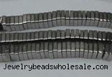 CHE569 15.5 inches 1*3*3mm square plated hematite beads wholesale