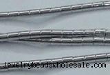 CHE594 15.5 inches 2*2.5mm tube plated hematite beads wholesale