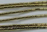 CHE596 15.5 inches 2*2.5mm tube plated hematite beads wholesale