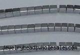 CHE598 15.5 inches 3*3mm cube plated hematite beads wholesale