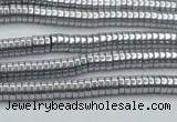 CHE640 15.5 inches 1*2mm tyre plated hematite beads wholesale