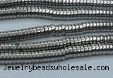 CHE641 15.5 inches 1*2mm tyre plated hematite beads wholesale