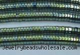 CHE645 15.5 inches 1*2mm tyre plated hematite beads wholesale