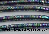 CHE656 15.5 inches 1*3mm tyre plated hematite beads wholesale