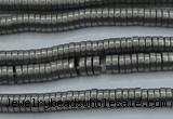 CHE670 15.5 inches 1*2mm tyre matte plated hematite beads