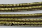 CHE671 15.5 inches 1*2mm tyre matte plated hematite beads