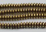 CHE729 15.5 inches 2*4mm rondelle plated hematite beads wholesale