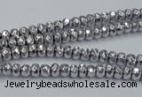 CHE731 15.5 inches 2*3mm faceted rondelle plated hematite beads