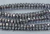 CHE733 15.5 inches 3*6mm faceted rondelle plated hematite beads