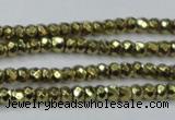 CHE737 15.5 inches 2*4mm faceted rondelle plated hematite beads