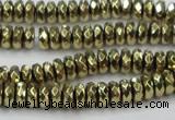 CHE739 15.5 inches 4*8mm faceted rondelle plated hematite beads