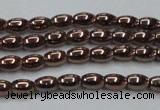 CHE741 15.5 inches 3*5mm rice plated hematite beads wholesale