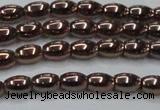 CHE742 15.5 inches 4*6mm rice plated hematite beads wholesale