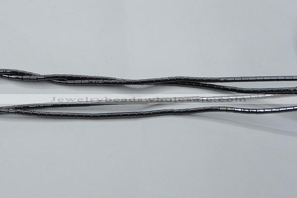 CHE755 15.5 inches 2*2.5mm tube hematite beads wholesale