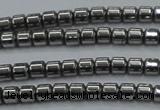 CHE775 15.5 inches 2*2mm drum plated hematite beads wholesale