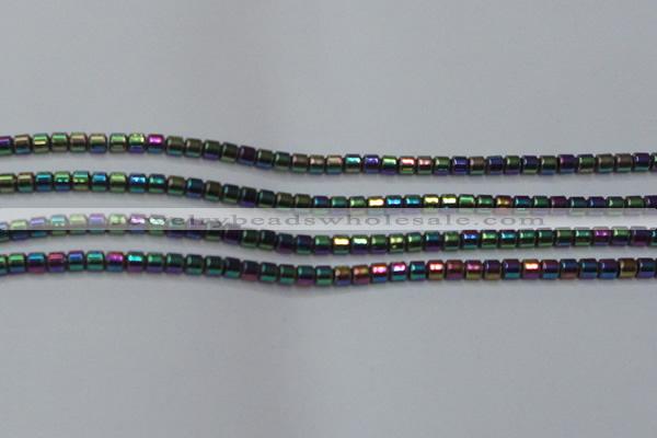 CHE780 15.5 inches 2*2mm drum plated hematite beads wholesale