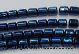 CHE791 15.5 inches 4*4.5mm drum plated hematite beads wholesale