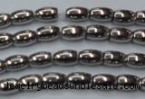 CHE794 15.5 inches 3*5mm rice plated hematite beads wholesale