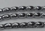 CHE801 15.5 inches 4*6mm rice plated hematite beads wholesale