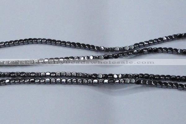 CHE818 15.5 inches 4*4mm dice hematite beads wholesale