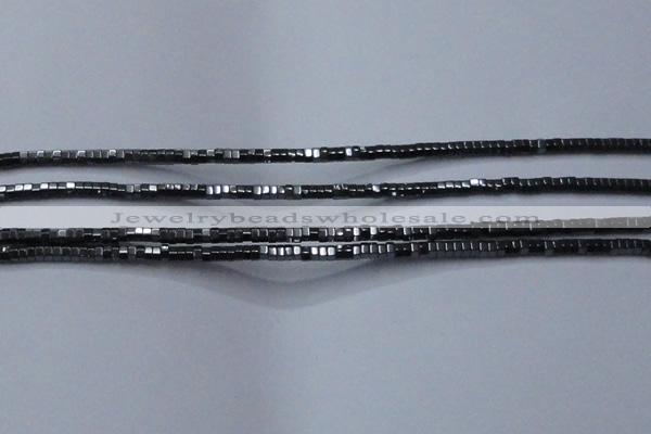 CHE820 15.5 inches 2*2mm hexagon hematite beads wholesale