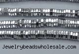 CHE825 15.5 inches 1*2mm hexagon plated hematite beads wholesale