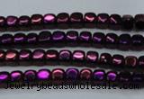 CHE853 15.5 inches 2*2mm dice platedhematite beads wholesale