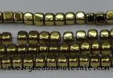 CHE856 15.5 inches 2*2mm dice platedhematite beads wholesale