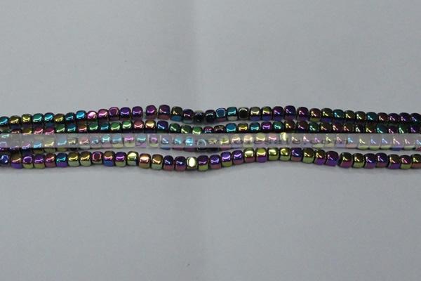 CHE860 15.5 inches 3*3mm dice platedhematite beads wholesale