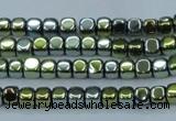 CHE863 15.5 inches 3*3mm dice platedhematite beads wholesale