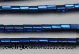 CHE892 15.5 inches 2*2mm faceted tube plated hematite beads wholesale