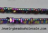 CHE922 15.5 inches 1*3mm triangle plated hematite beads wholesale