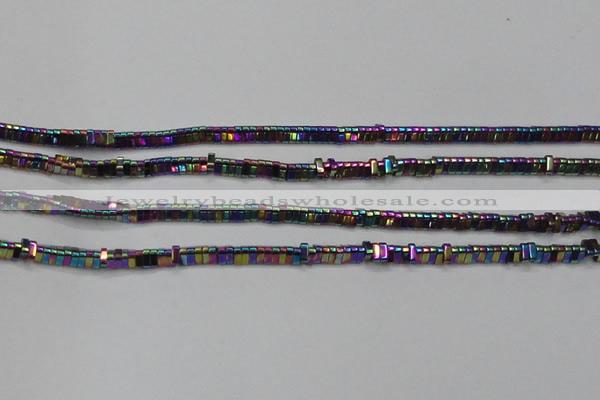 CHE922 15.5 inches 1*3mm triangle plated hematite beads wholesale