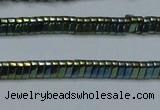 CHE923 15.5 inches 1*3mm triangle plated hematite beads wholesale